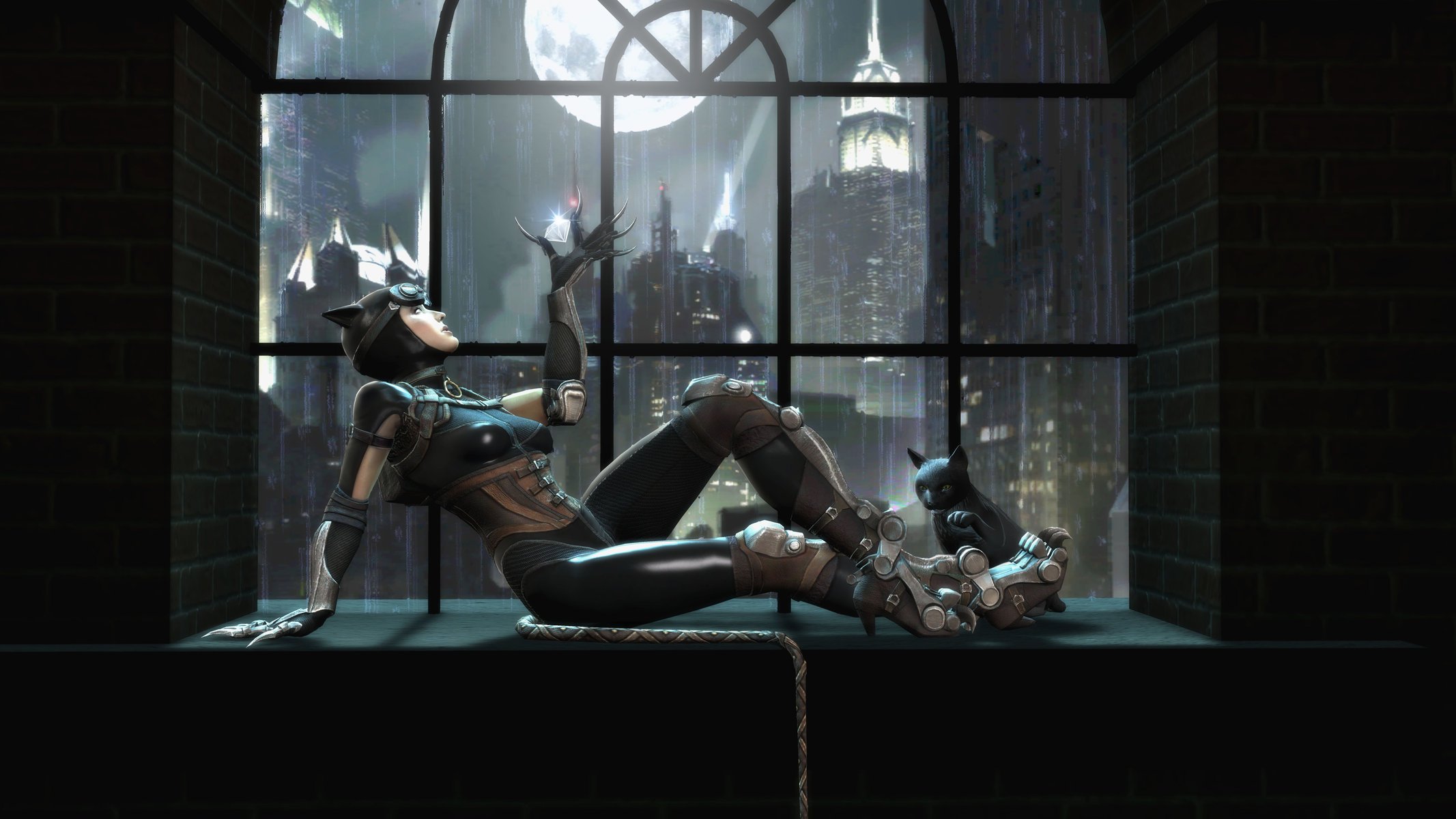 injustice gods among us catwoman ventana catwoman gato