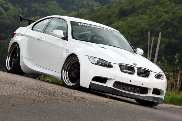 White tuned BMW m3