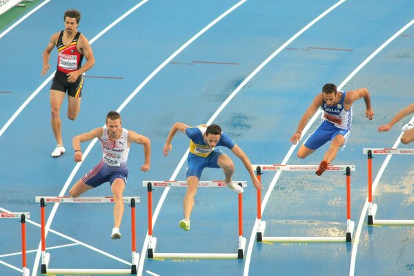 Jumping with obstacles was overcome by all athletes