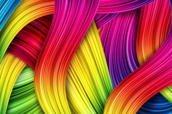 Abstract color interlacing curves