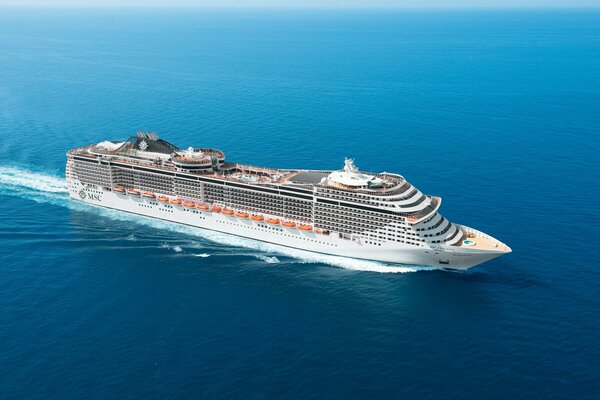 MSC Fantasia en el mar, en el océano