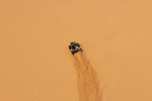 Walking on sand in the desert