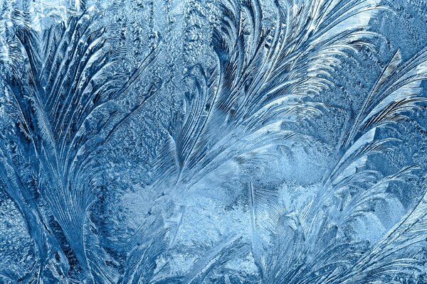 Frostige Muster schmückten das Glas