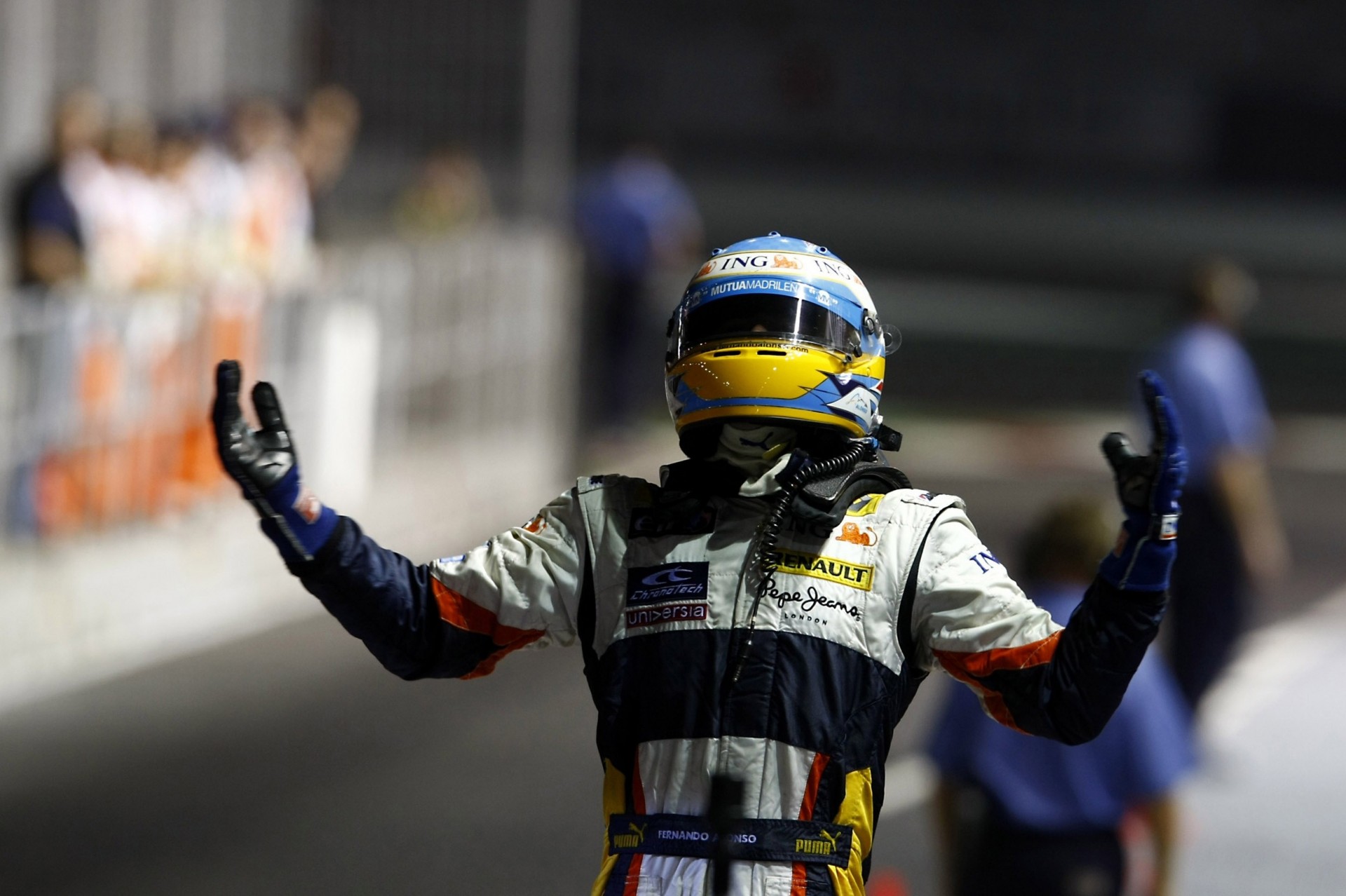 2008 formel 1 fernando alonso ing renault f1 team singapur