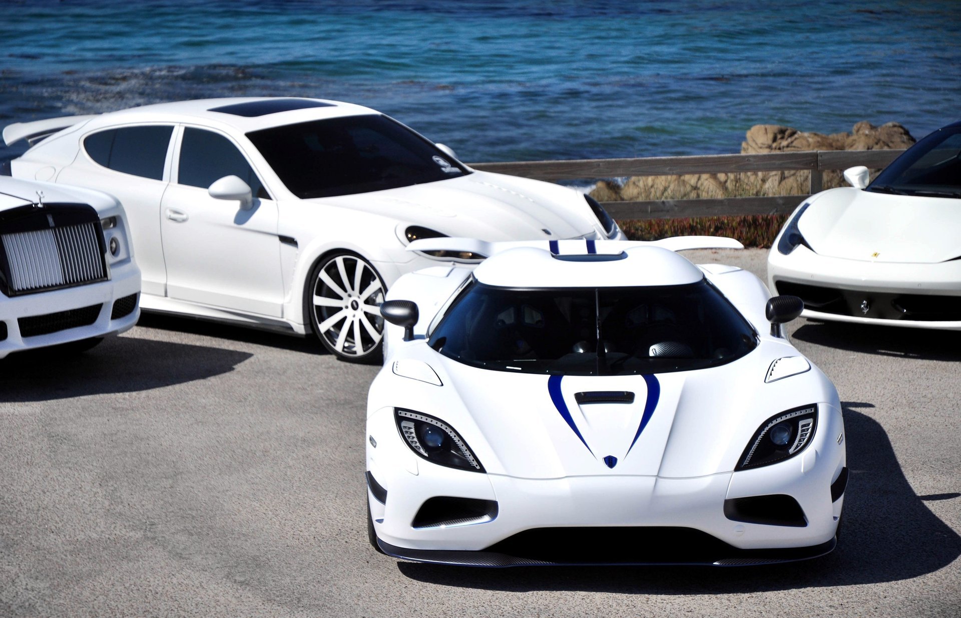 cars porsche panamera koenigsegg rols royce ferrari 458 italia white agera r wallpaper