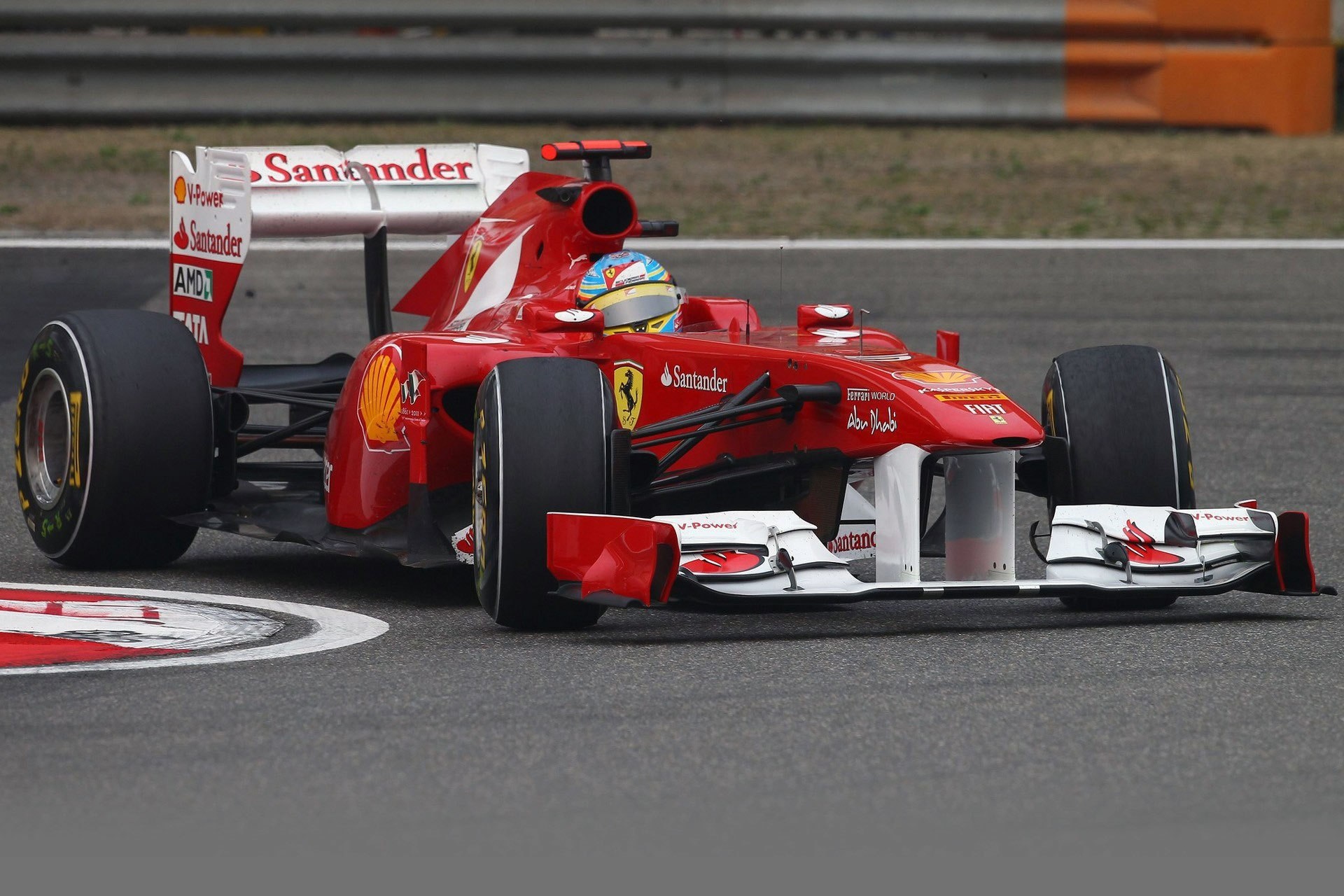 fernando alonso drehen piste china formel 1 ferrari 150 italia pilot f1 rennfahrer ferrari shanghai 2011