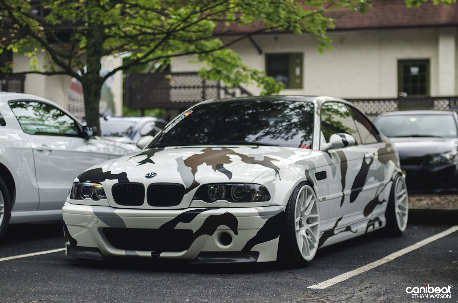 bmw m3 postura tuning llantas blanco camuflaje