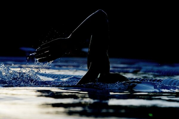 There are always a lot of swimmers in the pool