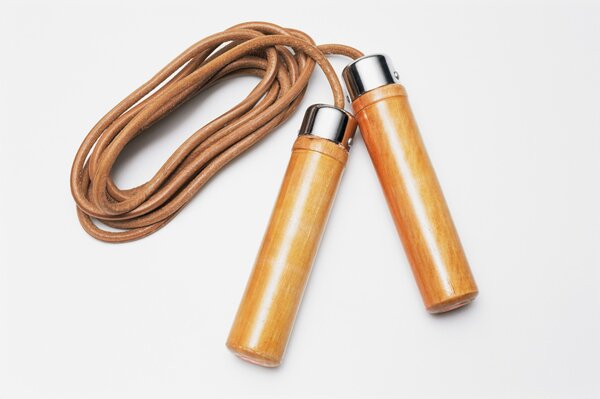 Beautiful jump rope with wooden handles