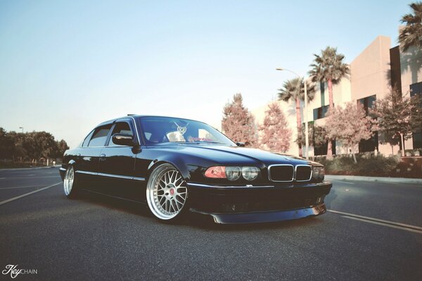 Classic car on the road