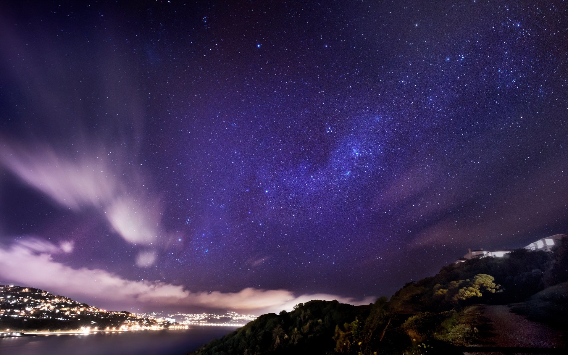 cielo città stelle