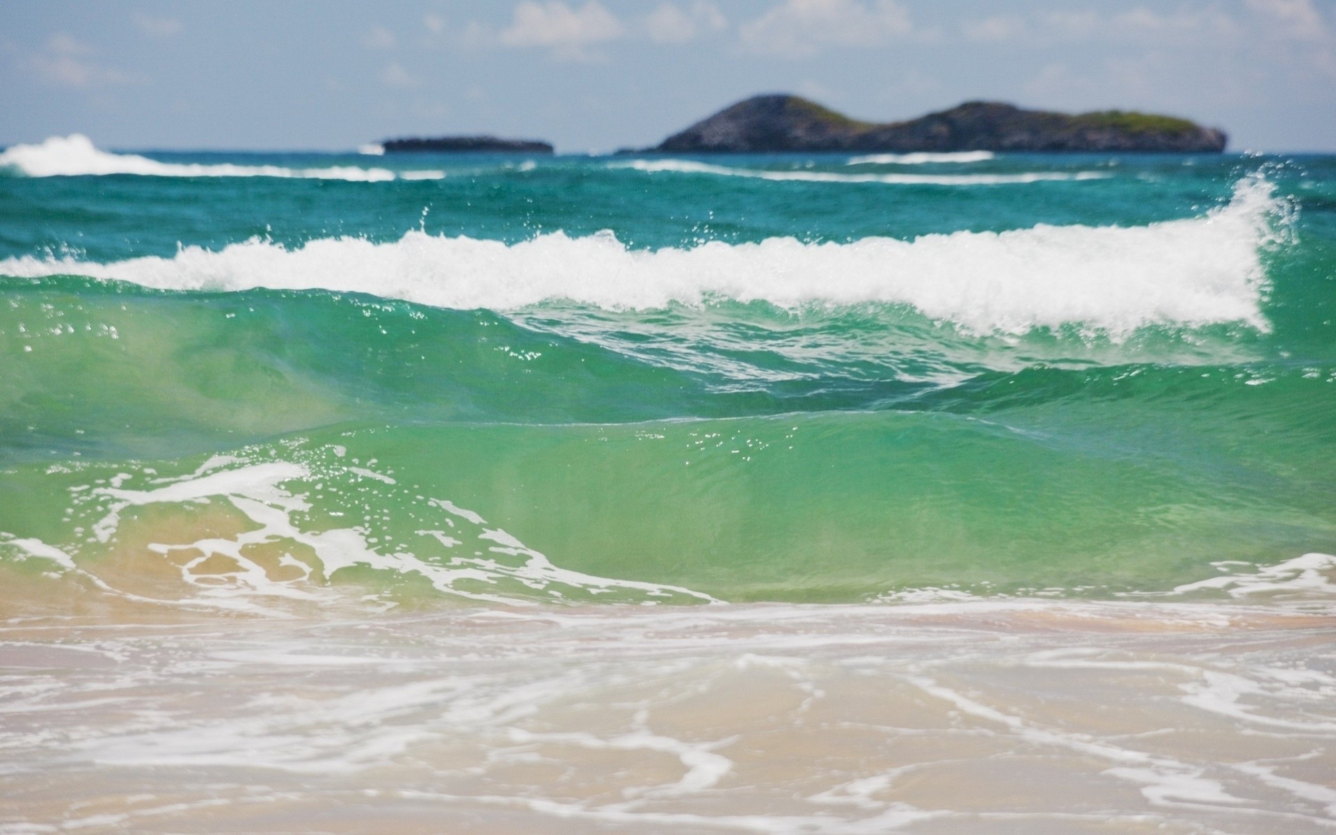 beach wave foam ocean summer water