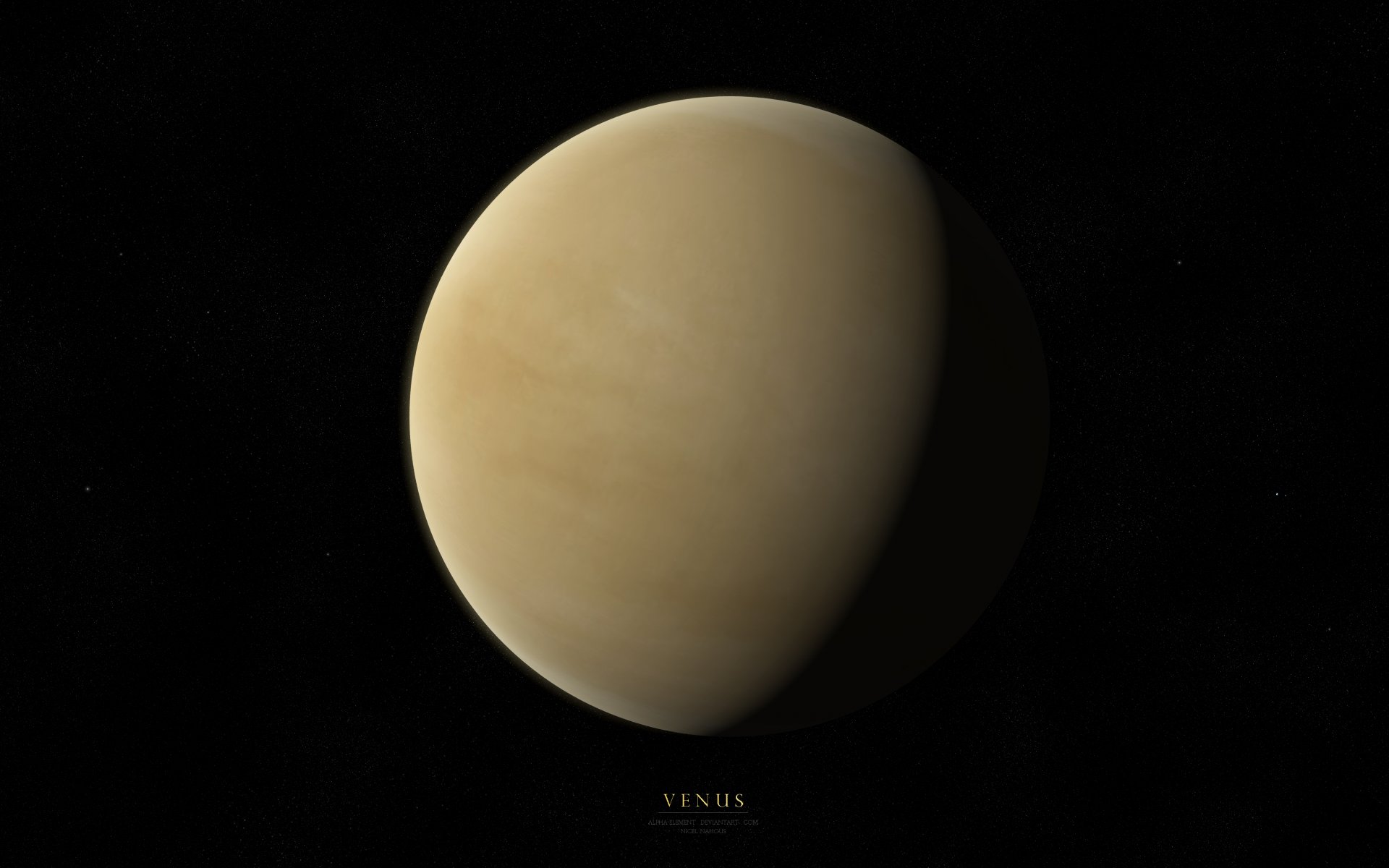 planet venus sterne licht schatten