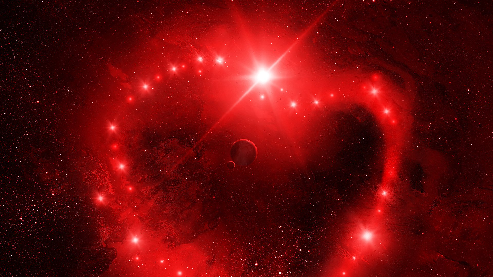 valentine s space space star red world