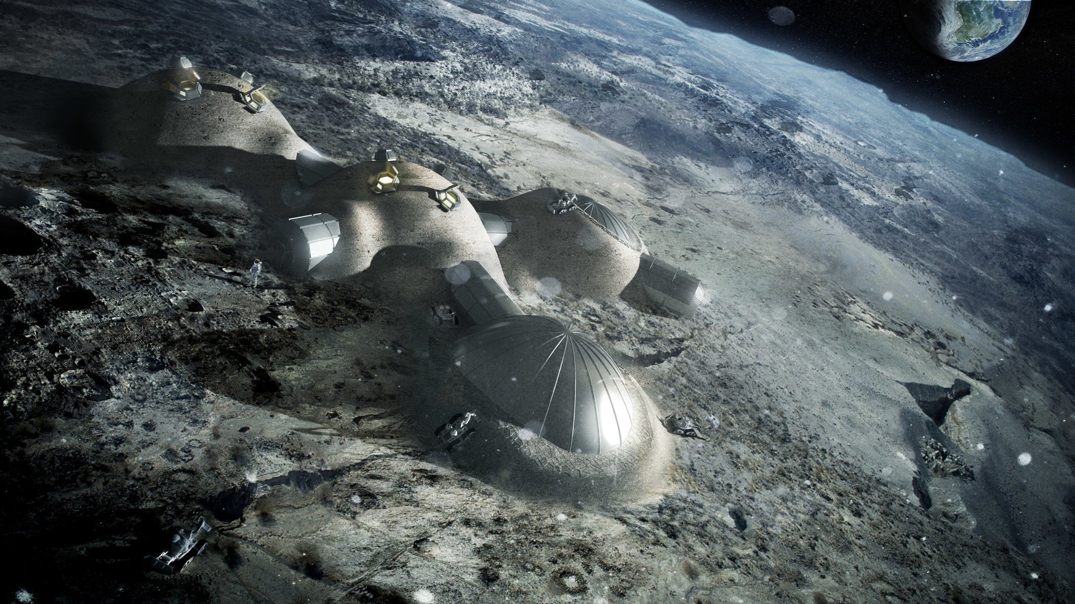 espace lune base colonisation