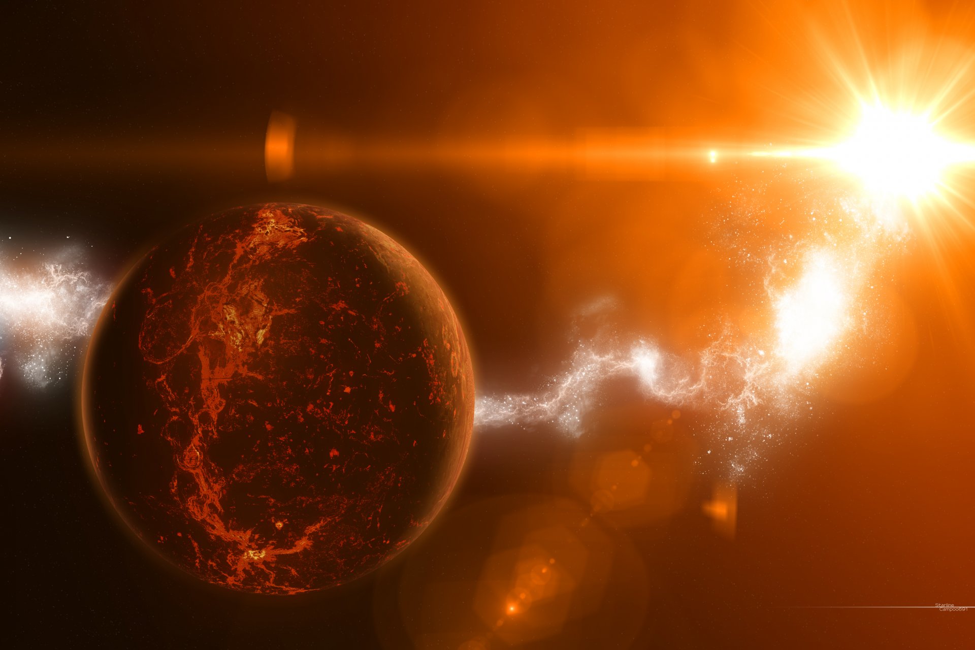 stella pianeta temperatura radiazione luce