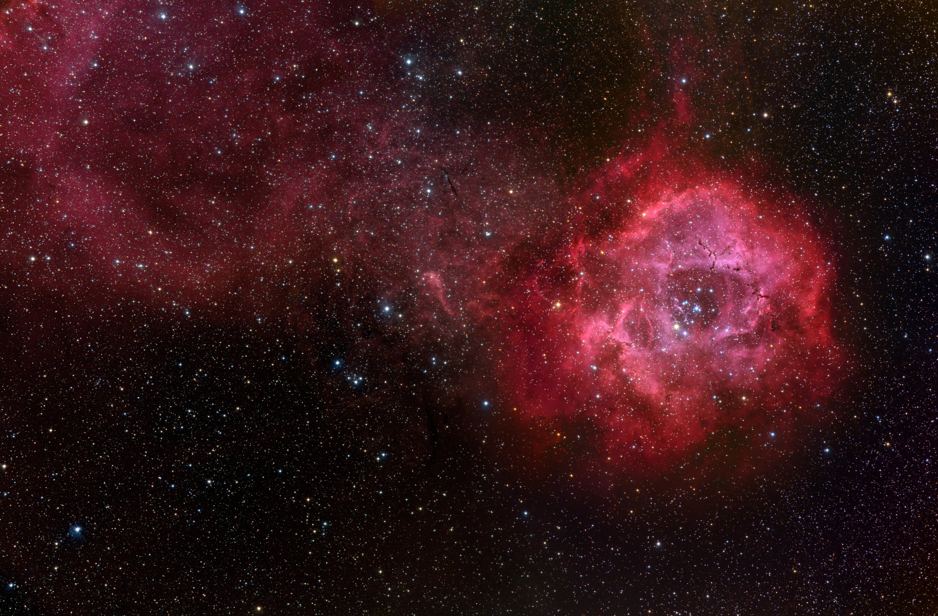 nebel rosette ngc 2244 ngc 2237 sterne