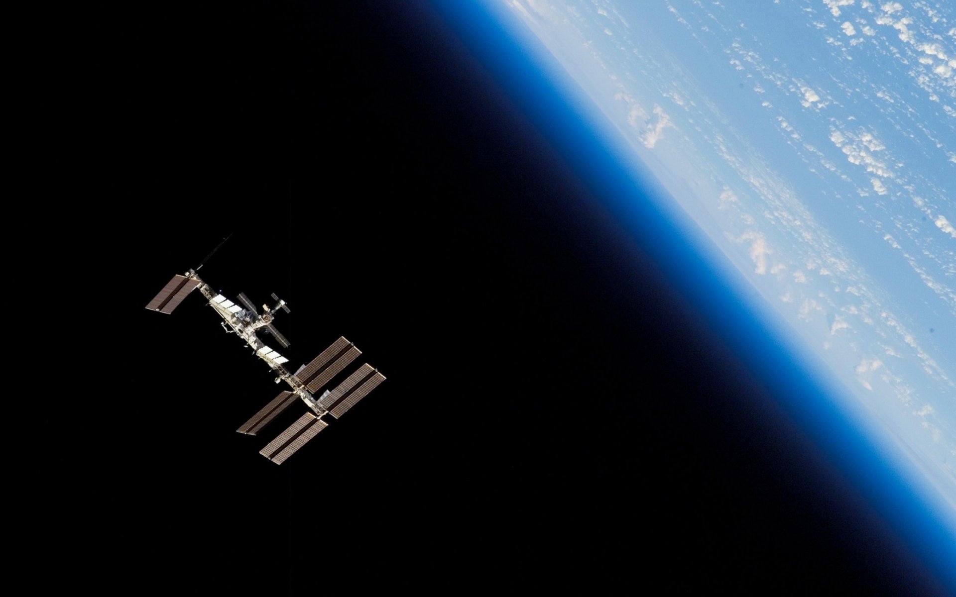 station iss raum umlaufbahn planet erde