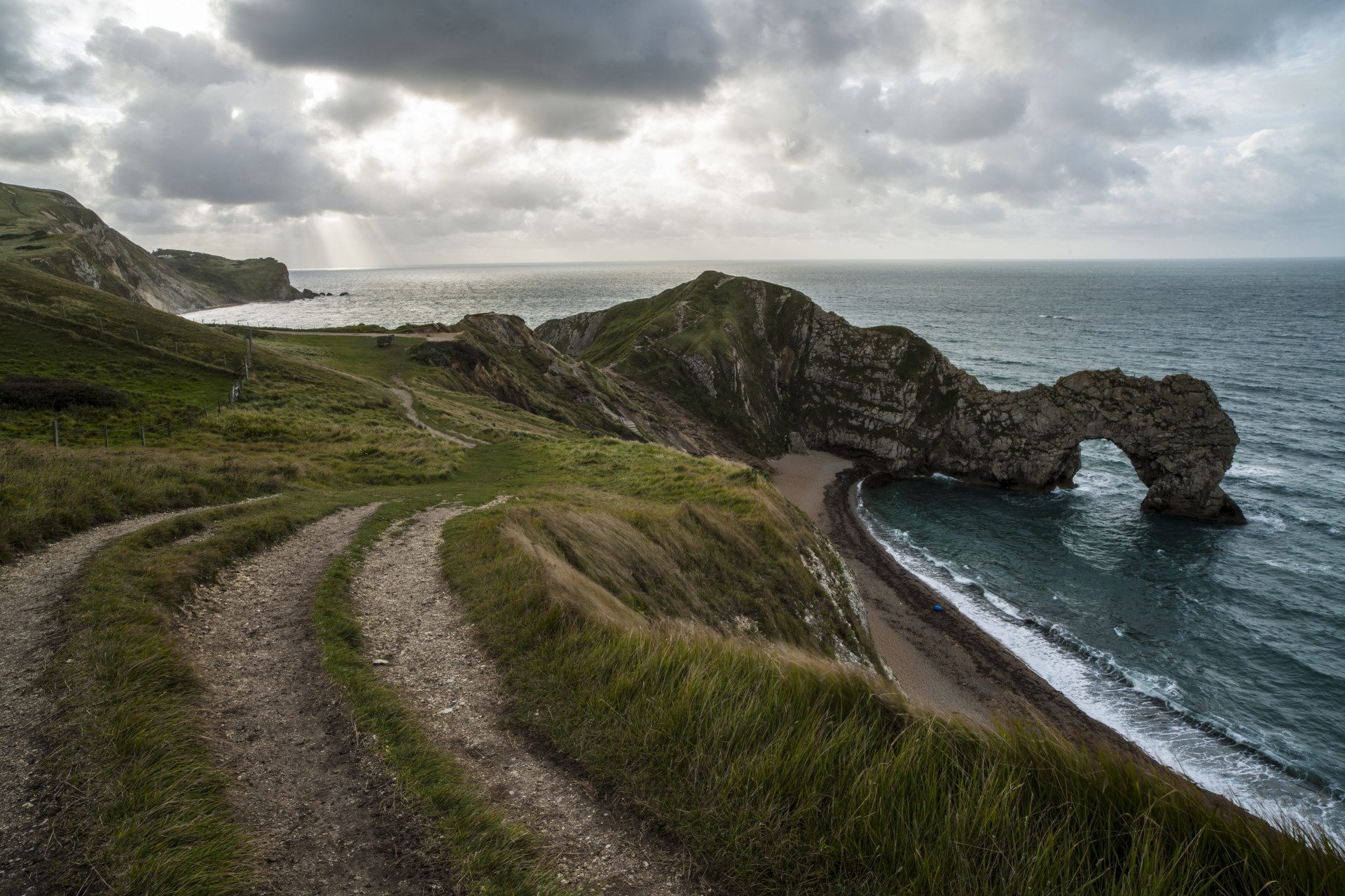 paesaggio costa arco dorset mare regno unito rocce