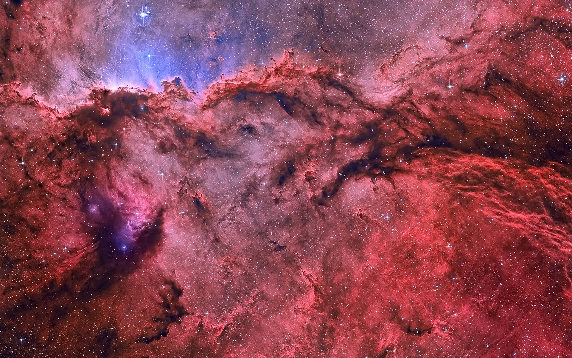 ngc 6188 nébuleuse d émission étoiles gaz