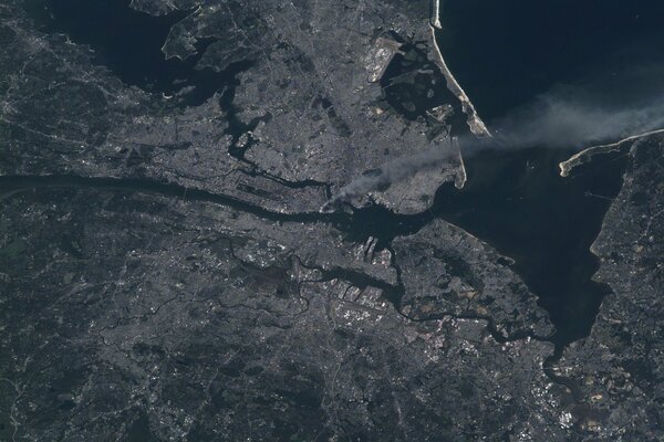 Atentado de nueva York de 2001. 09. 11 vistas desde el espacio