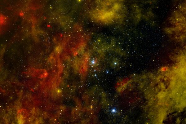 A star cluster of fiery flashes