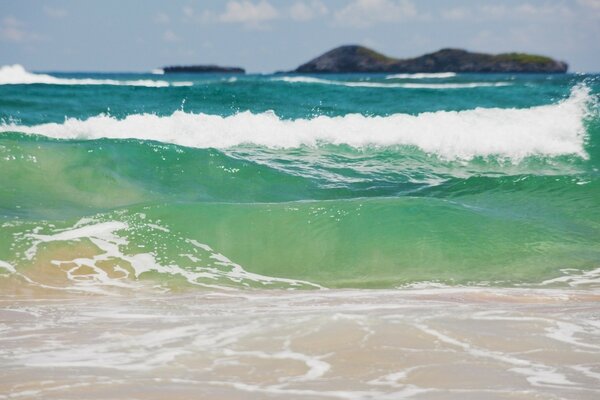 OCEAN WAVE. A LITTLE FOAM