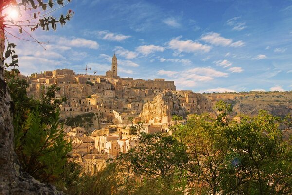 Panorama of the Italian city beautiful nature