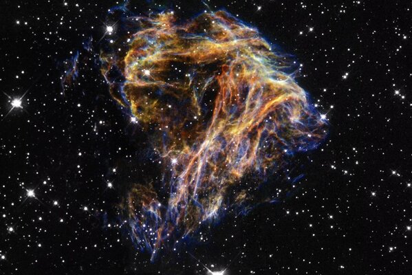 Outer space explosion of a super-powerful star