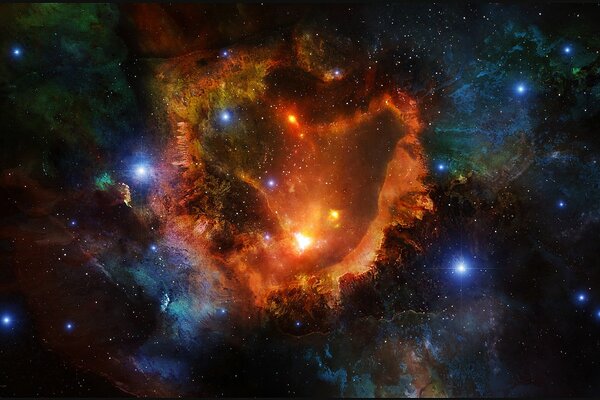 A stellar nebula in outer space