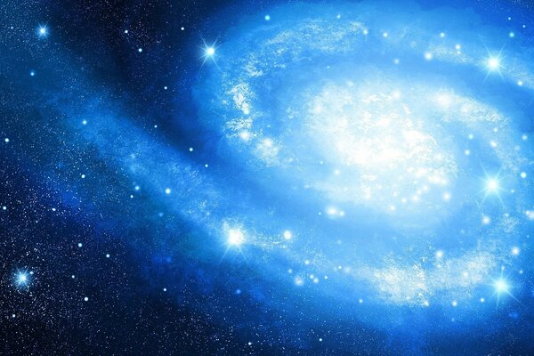 Space art with a galactic star spiral