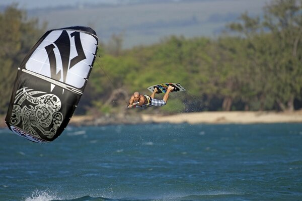 Sailing on a board