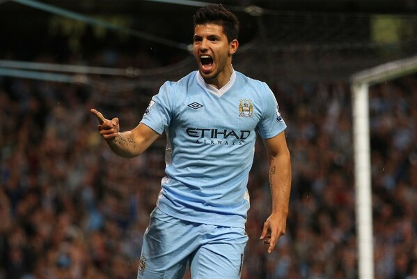 Footballer Aguero made a jump