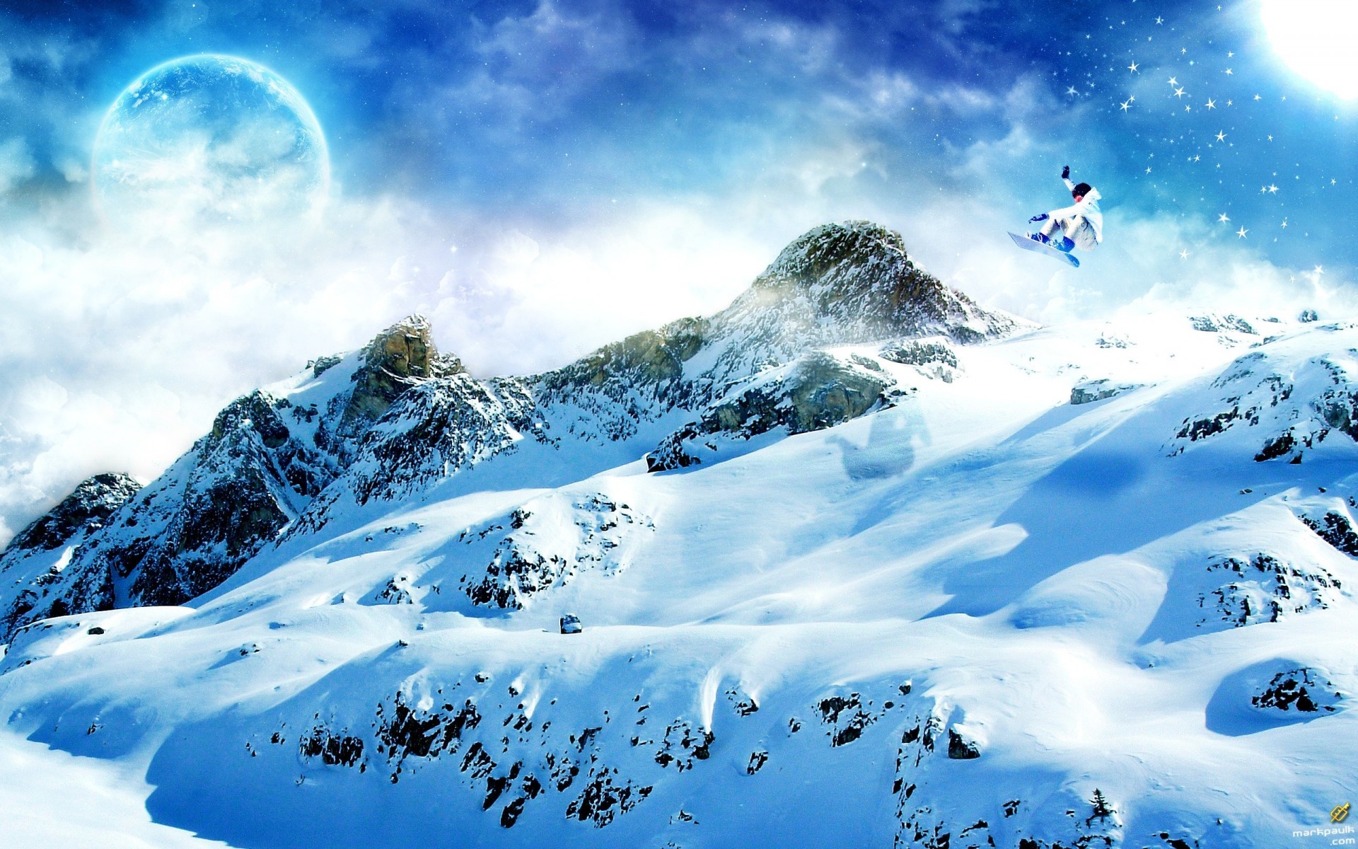 montagne neige snowboard