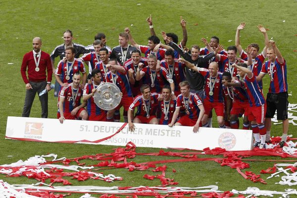 Victoire de l équipe de football à Munich