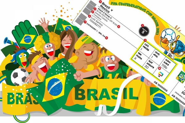 Brasilien. Fußball. Lotterielos