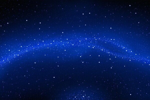 Blue starry night sky