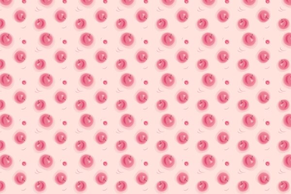 A grid of apples on a pink background