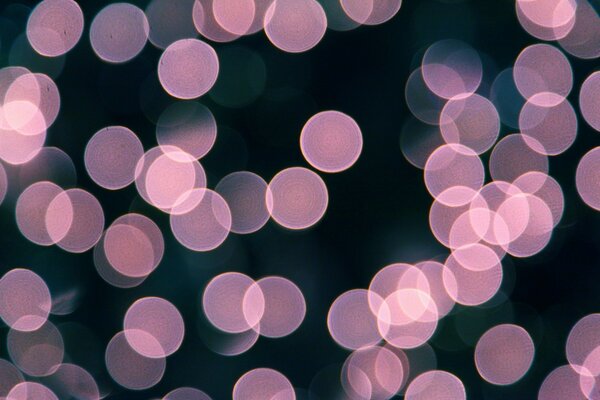 Bokeh effect with pink circles