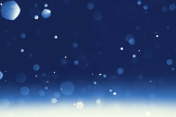 Illustration of winter snow on a blue background