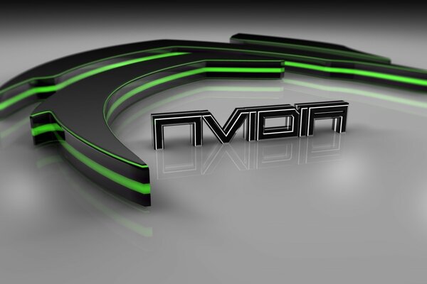 Grün-schwarzes nvidia-Logo für Bildschirmschoner