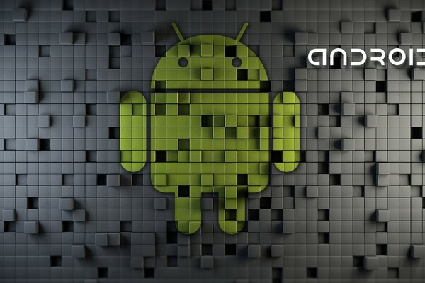 Emblema De Android en diseño de píxeles