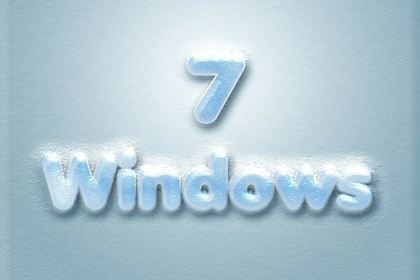 Light blue three-dimensional logo of Windows Seven