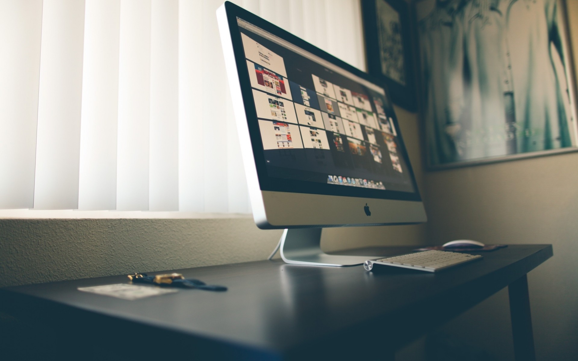 table pomme clavier panier imac