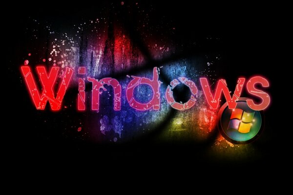 Kolorowy motyw Windows z czarnym tłem