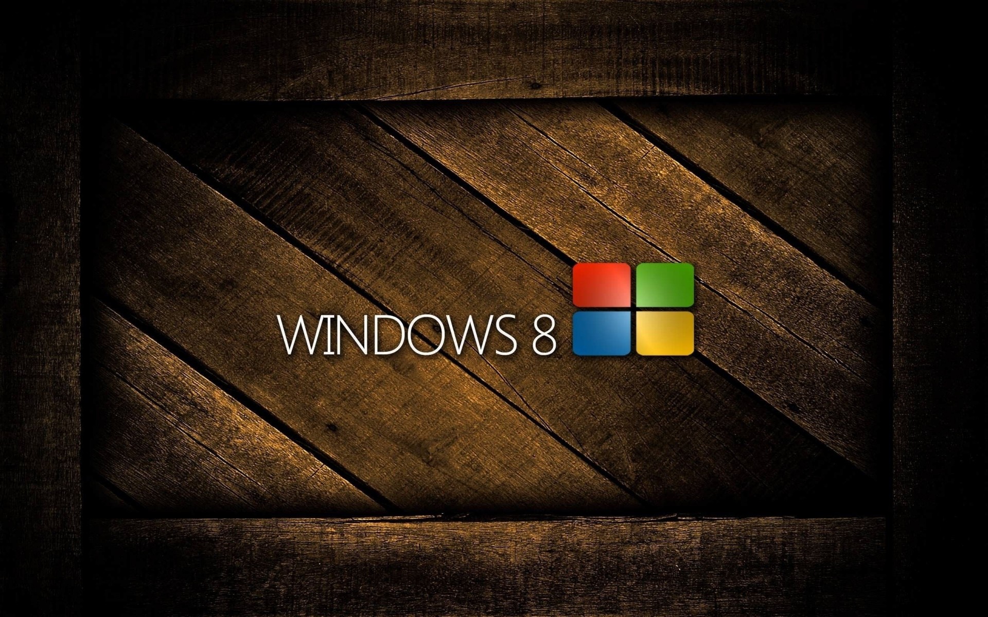 kolorowy windows 8 godło drewniany