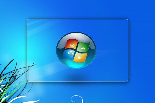 Fondo logotipo de Windows ventana sobre fondo azul