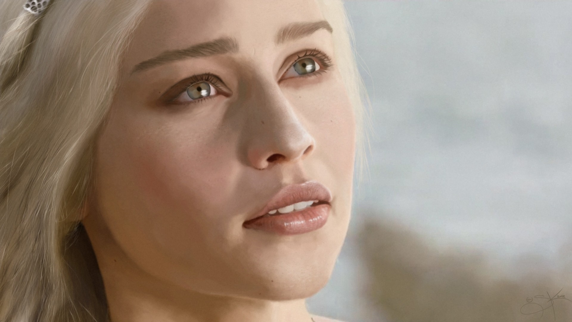 visage daenerys targaryen vue emilia clarke game of thrones