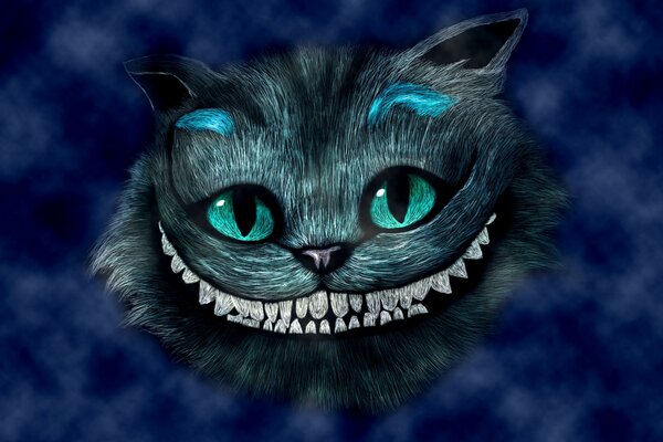 Le chat bleu d Alice des merveilles