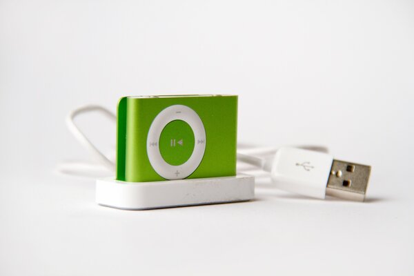 Reproductor apple en Caja verde con cable usb